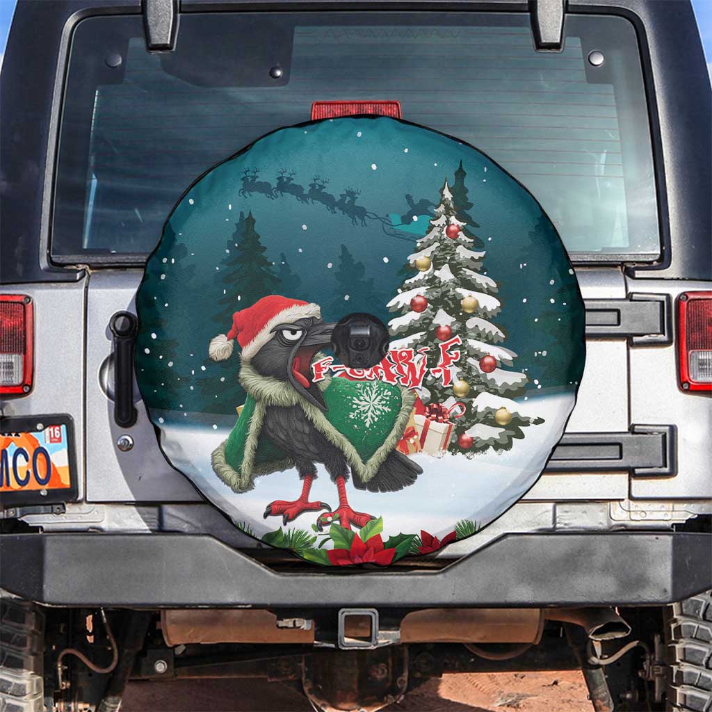 F Caw F Raven Santa Spare Tire Cover Funny Christmas - Wonder Print Shop