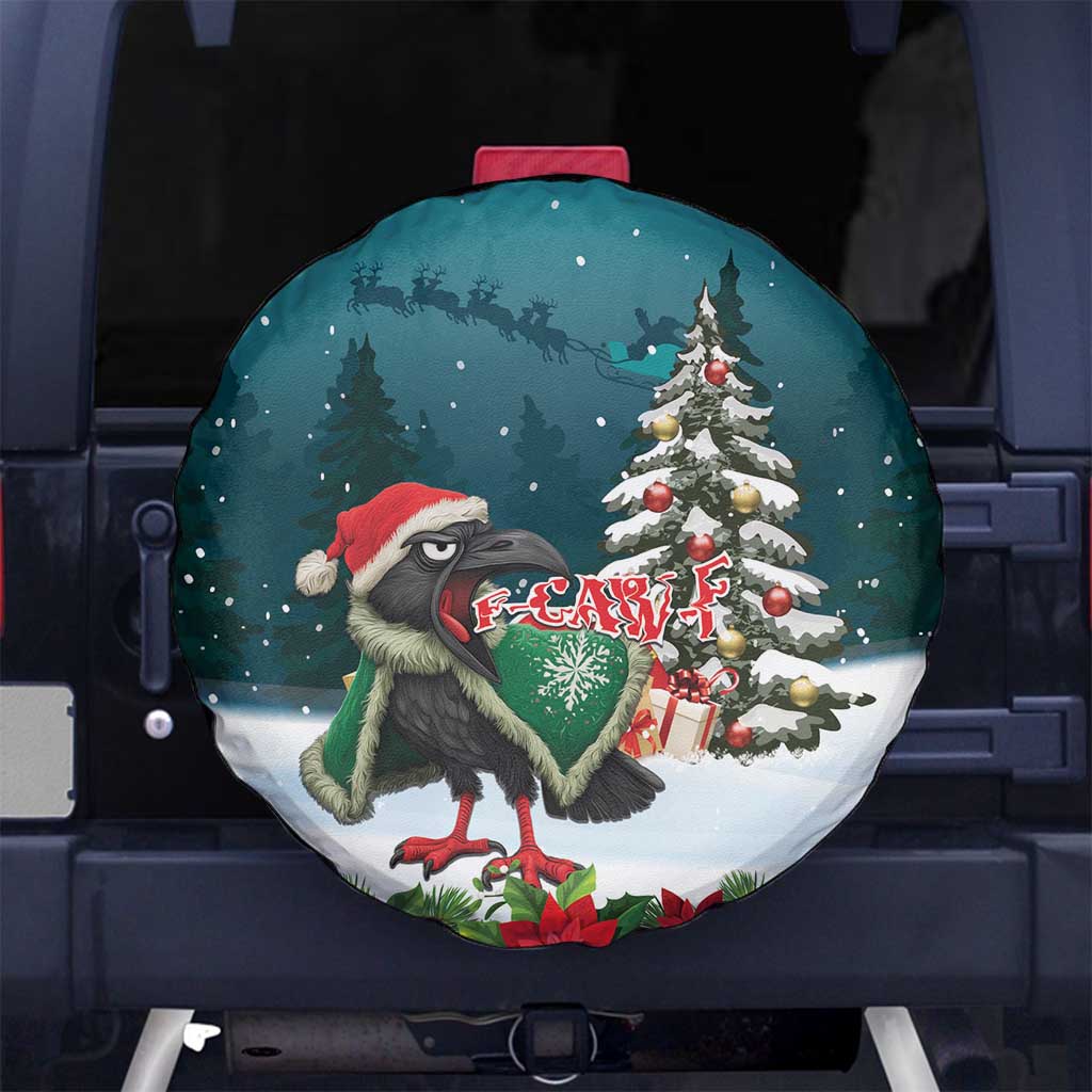 F Caw F Raven Santa Spare Tire Cover Funny Christmas - Wonder Print Shop