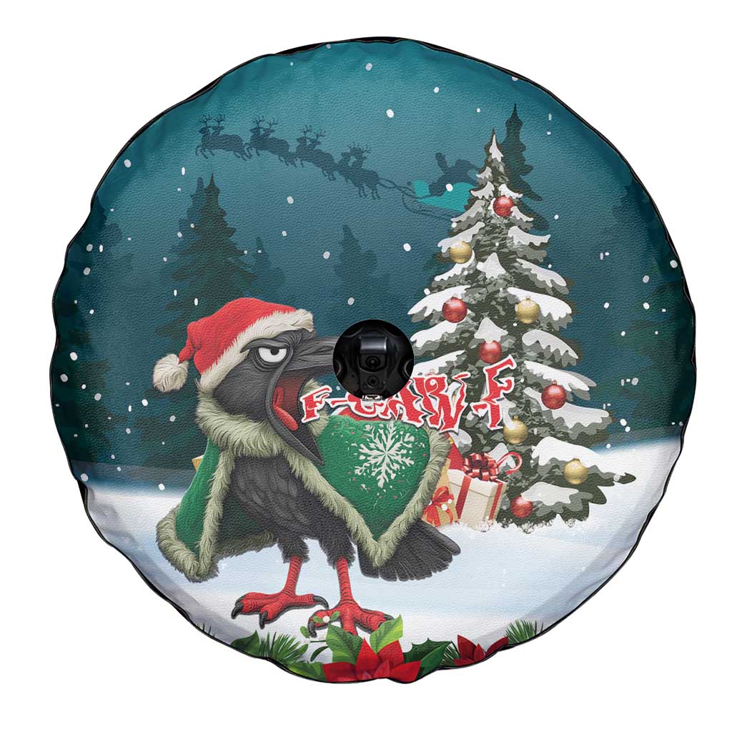 F Caw F Raven Santa Spare Tire Cover Funny Christmas - Wonder Print Shop