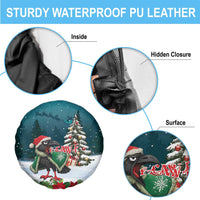 F Caw F Raven Santa Spare Tire Cover Funny Christmas - Wonder Print Shop