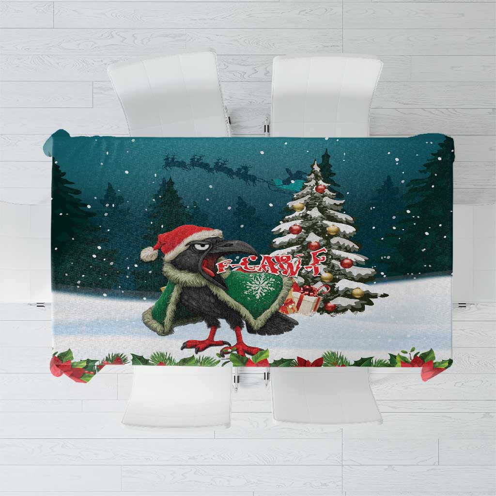 F Caw F Raven Santa Tablecloth Funny Christmas - Wonder Print Shop