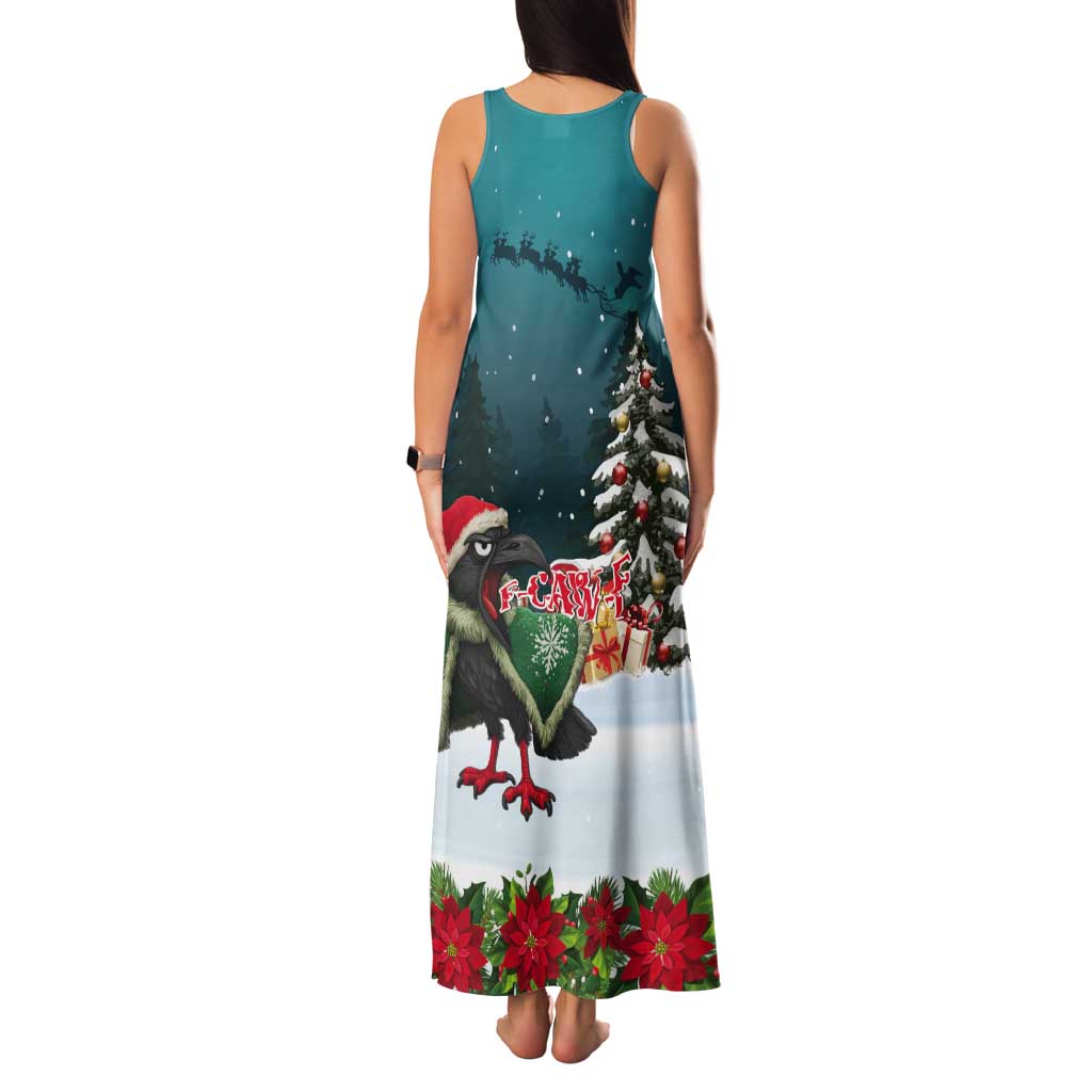 F Caw F Raven Santa Tank Maxi Dress Funny Christmas - Wonder Print Shop