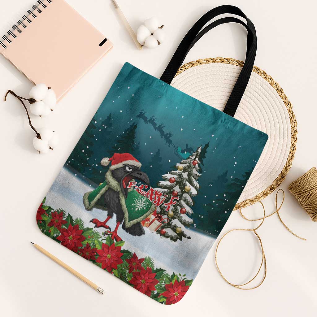 F Caw F Raven Santa Tote Bag Funny Christmas - Wonder Print Shop