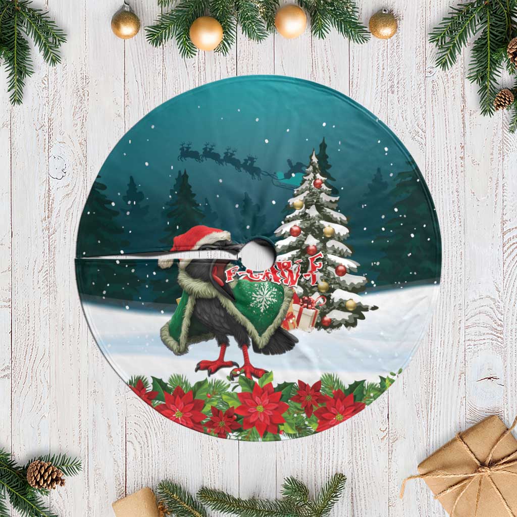 F Caw F Raven Santa Tree Skirt Funny Christmas - Wonder Print Shop