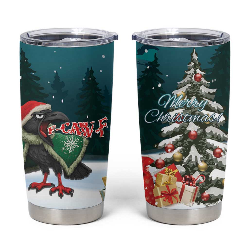 F Caw F Raven Santa Tumbler Cup Funny Christmas - Wonder Print Shop