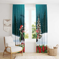 F Caw F Raven Santa Window Curtain Funny Christmas - Wonder Print Shop