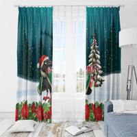 F Caw F Raven Santa Window Curtain Funny Christmas - Wonder Print Shop