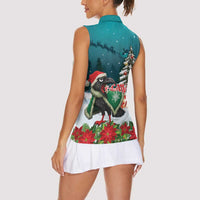 F Caw F Raven Santa Women Sleeveless Polo Shirt Funny Christmas - Wonder Print Shop