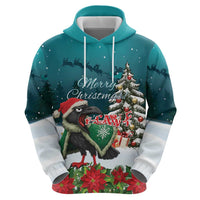 F Caw F Raven Santa Zip Hoodie Funny Christmas - Wonder Print Shop