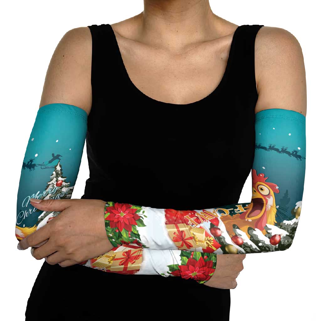 F Caw F Chicken Arm Sleeves Funny Christmas - Wonder Print Shop