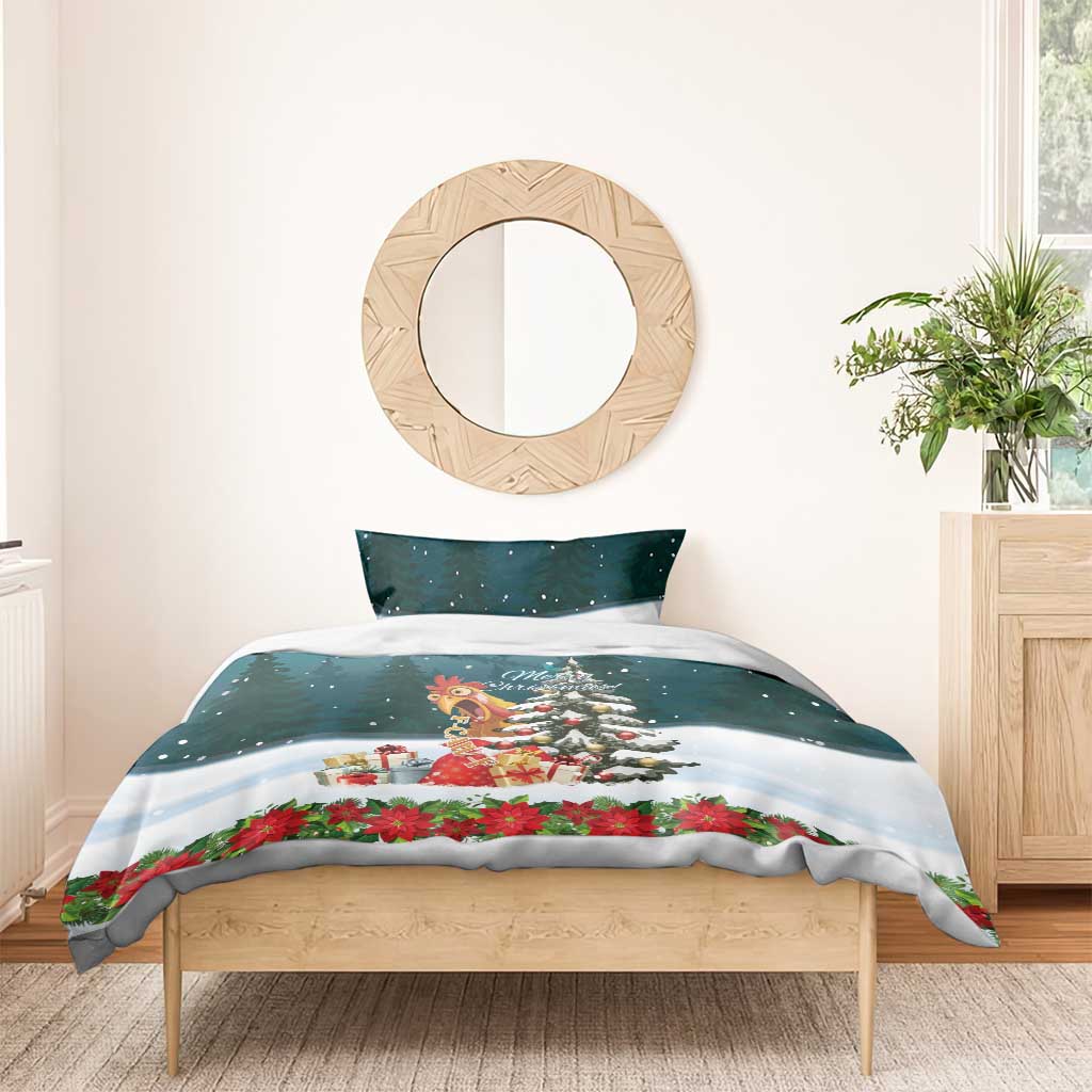 F Caw F Chicken Bedding Set Funny Christmas - Wonder Print Shop