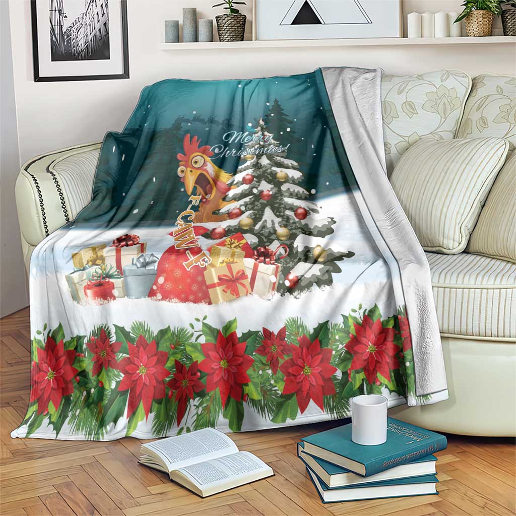 F Caw F Chicken Blanket Funny Christmas - Wonder Print Shop