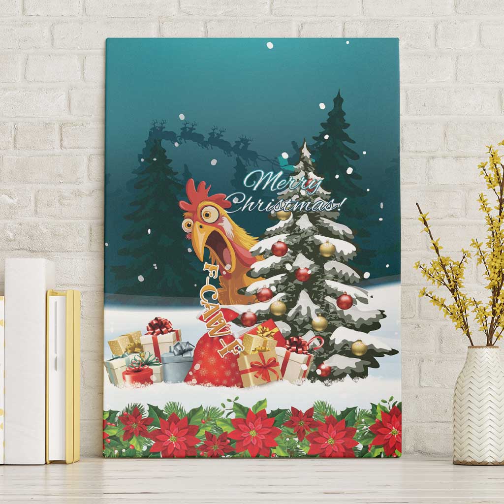 F Caw F Chicken Canvas Wall Art Funny Christmas - Wonder Print Shop