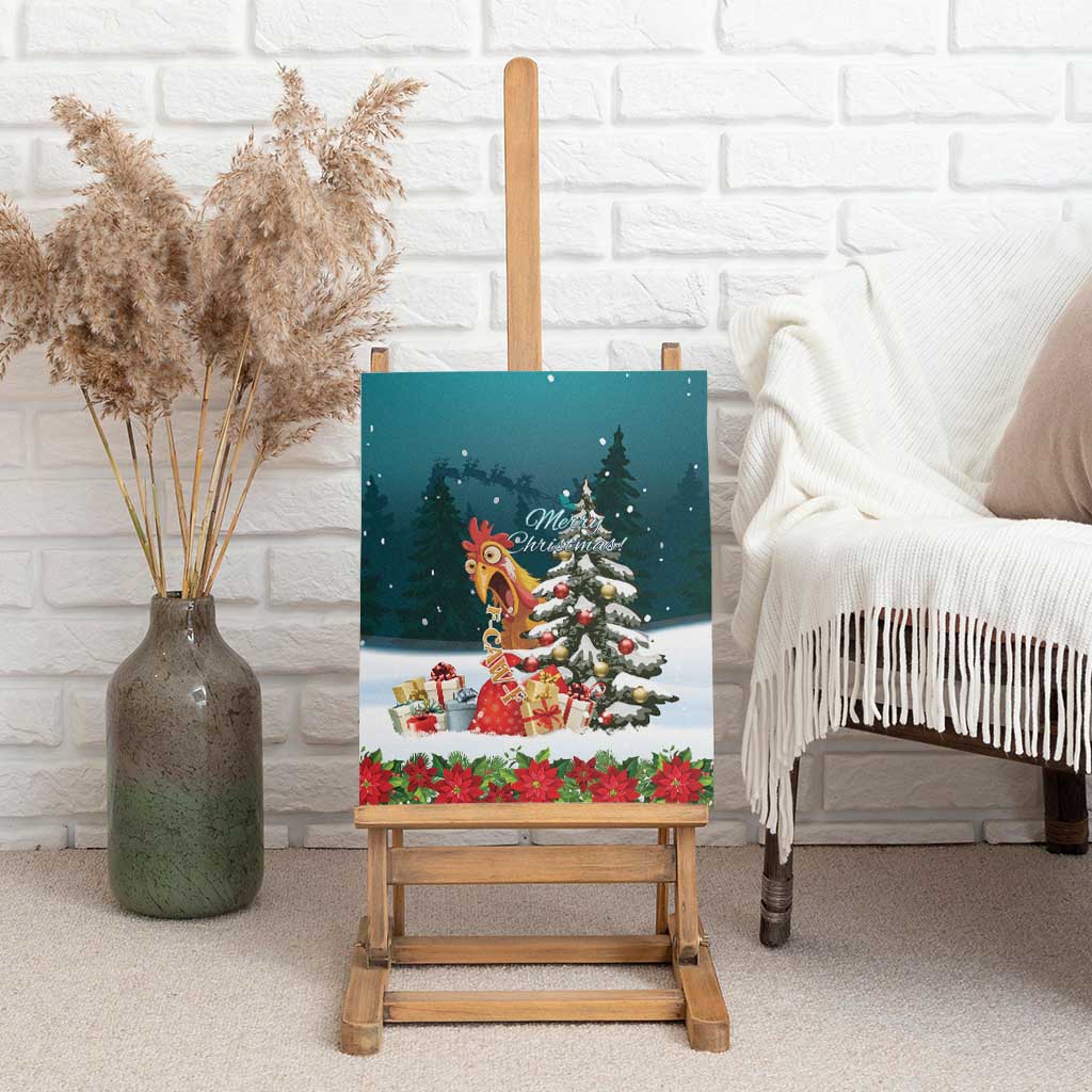 F Caw F Chicken Canvas Wall Art Funny Christmas - Wonder Print Shop
