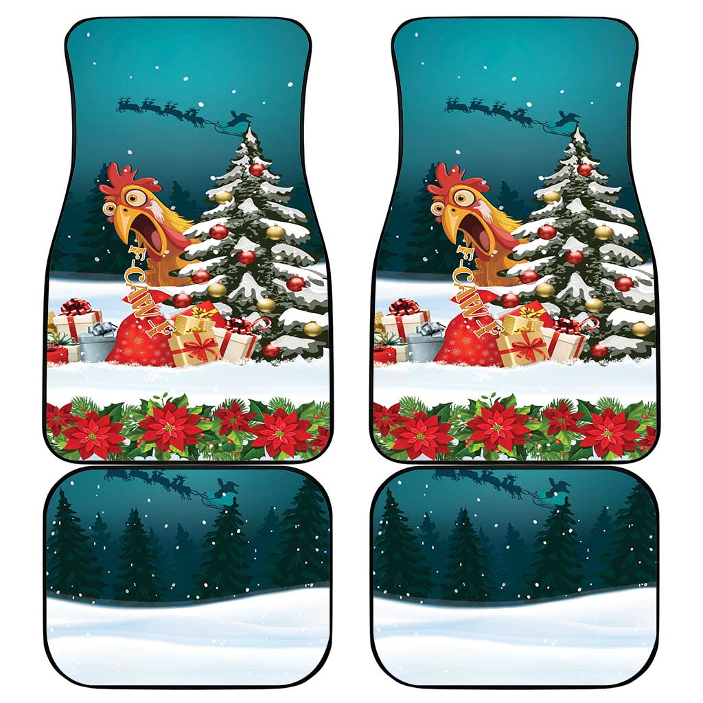 F Caw F Chicken Car Mats Funny Christmas - Wonder Print Shop