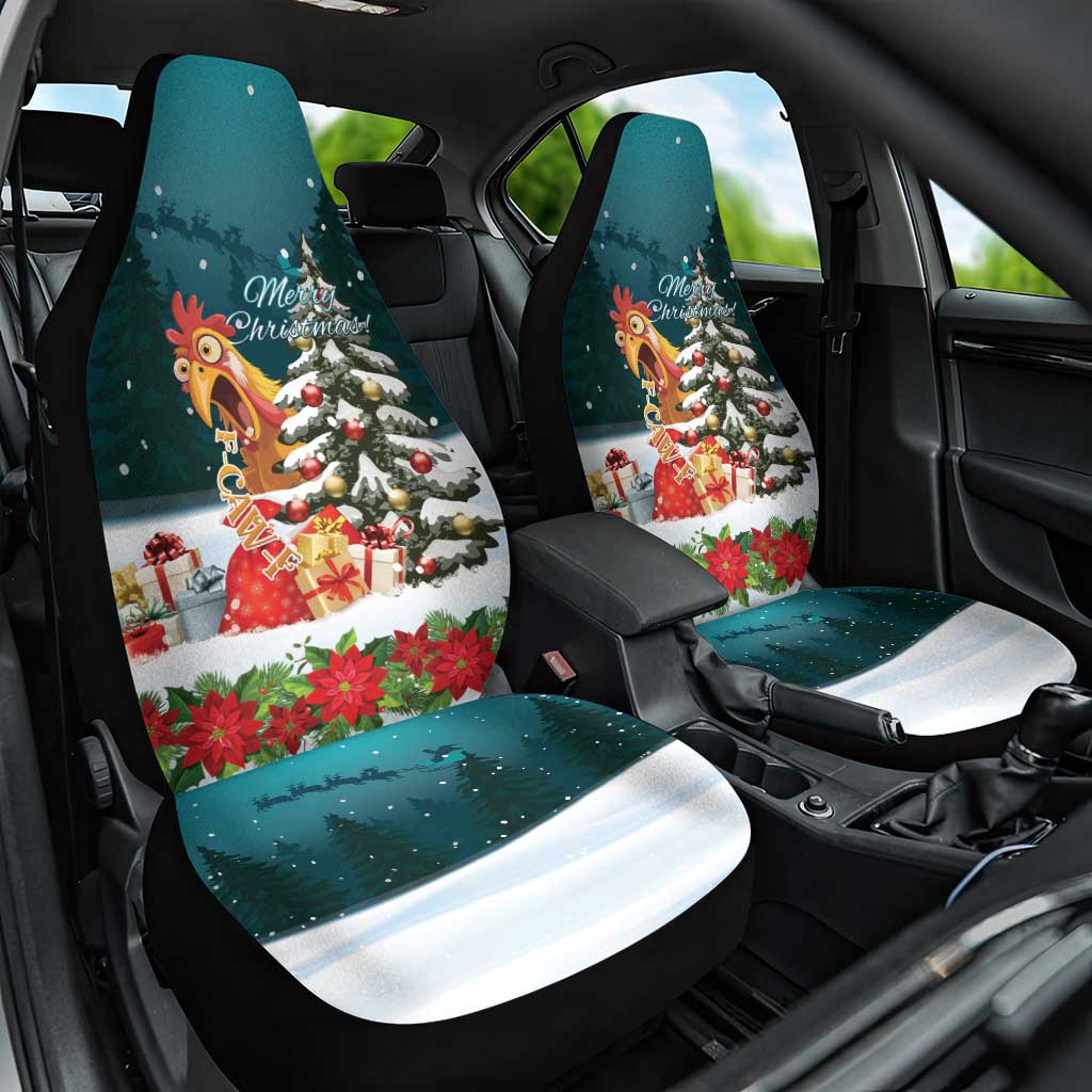 F Caw F Chicken Car Seat Cover Funny Christmas - Wonder Print Shop