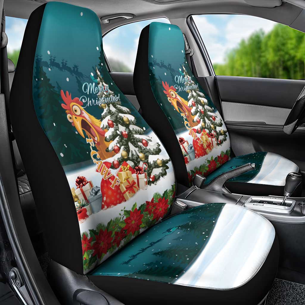 F Caw F Chicken Car Seat Cover Funny Christmas - Wonder Print Shop