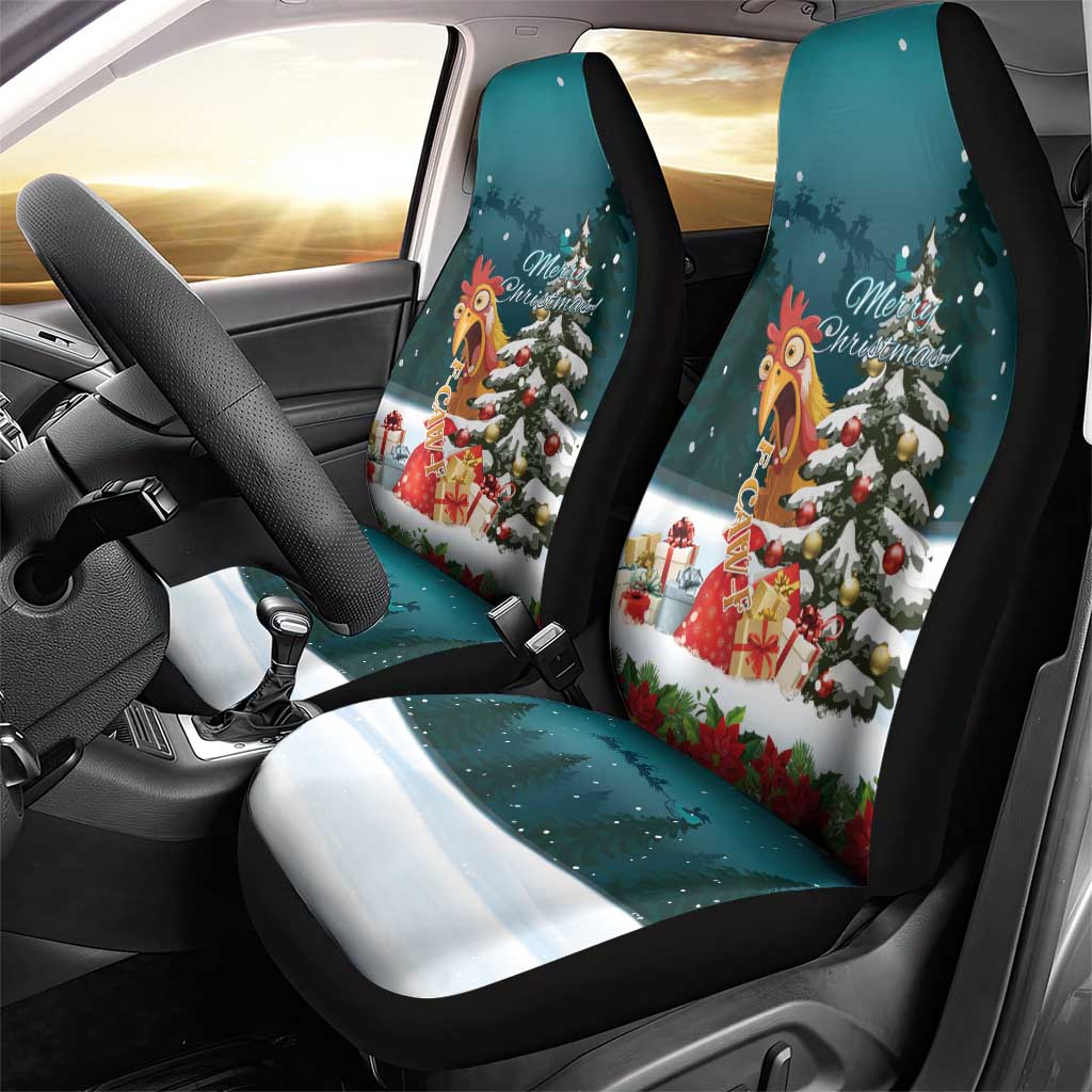 F Caw F Chicken Car Seat Cover Funny Christmas - Wonder Print Shop