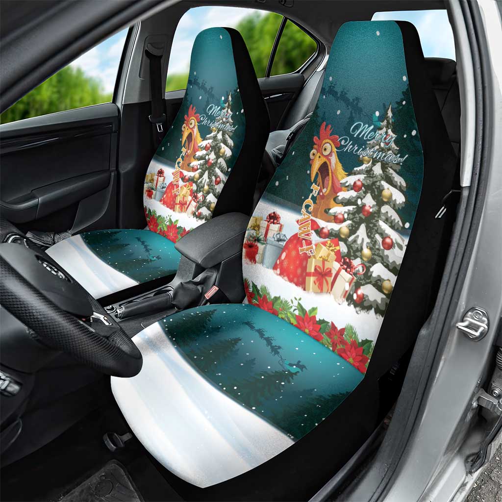 F Caw F Chicken Car Seat Cover Funny Christmas - Wonder Print Shop