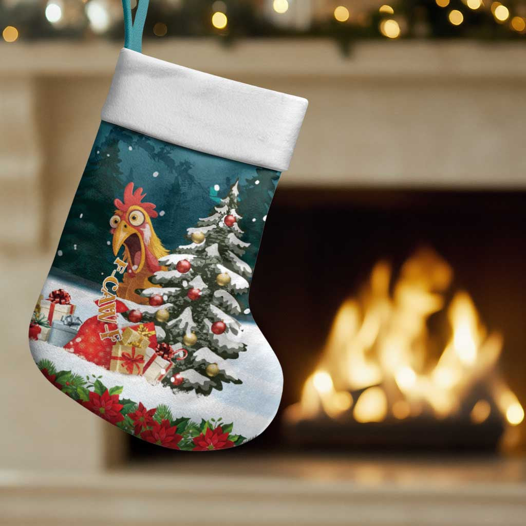 F Caw F Chicken Christmas Stocking Funny Christmas - Wonder Print Shop
