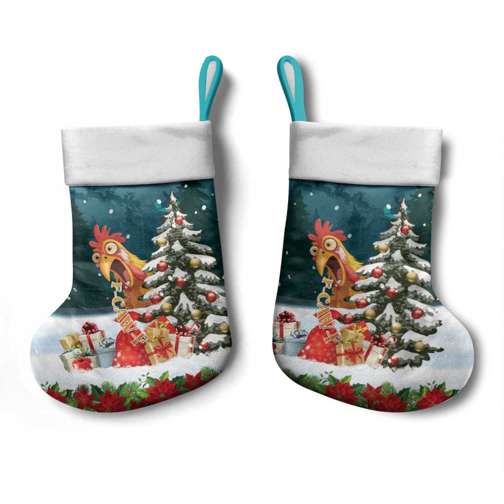 F Caw F Chicken Christmas Stocking Funny Christmas - Wonder Print Shop