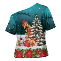 F Caw F Chicken Cross Shoulder Shirt Funny Christmas - Wonder Print Shop