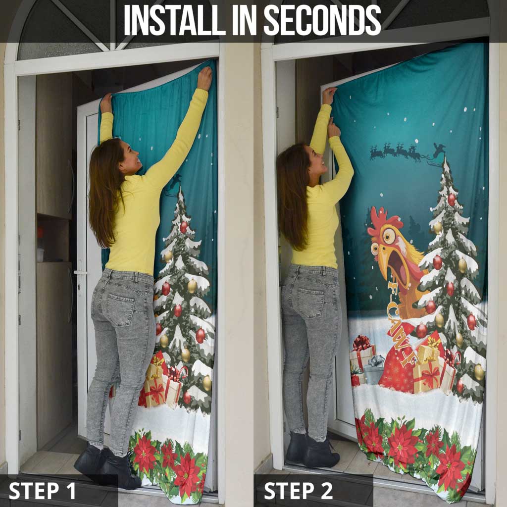 F Caw F Chicken Door Cover Funny Christmas - Wonder Print Shop