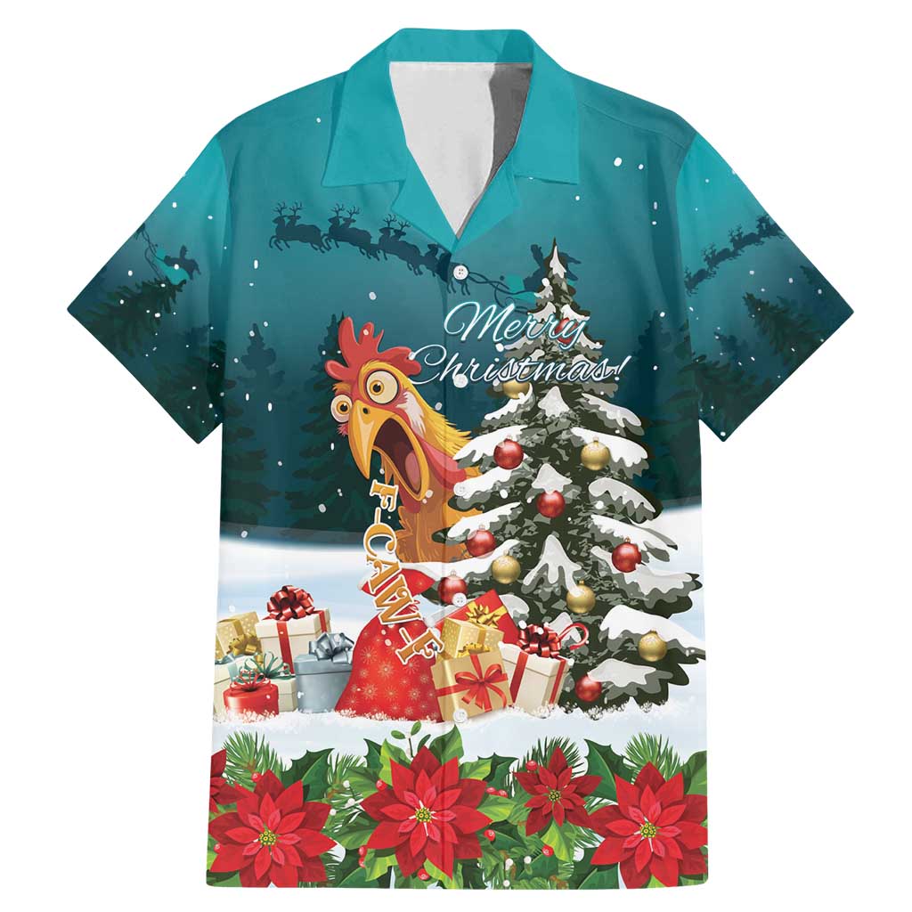 F Caw F Chicken Family Matching Mermaid Dress and Hawaiian Shirt Funny Christmas - Wonder Print Shop