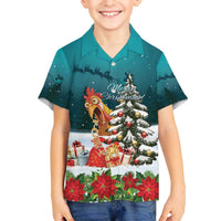 F Caw F Chicken Family Matching Off The Shoulder Long Sleeve Dress and Hawaiian Shirt Funny Christmas - Wonder Print Shop