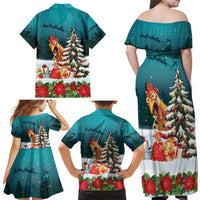 F Caw F Chicken Family Matching Off Shoulder Maxi Dress and Hawaiian Shirt Funny Christmas - Wonder Print Shop