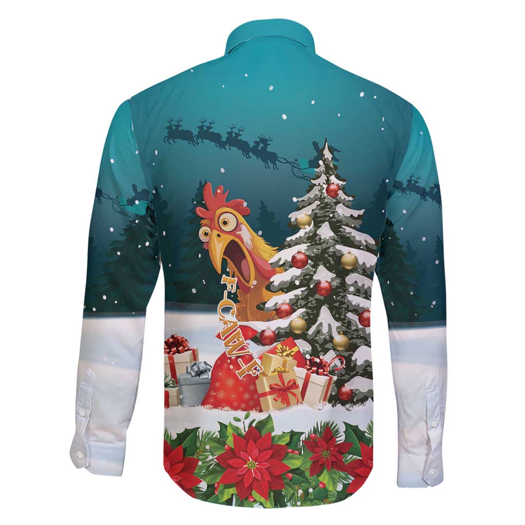 F Caw F Chicken Family Matching Short Sleeve Bodycon Dress and Hawaiian Shirt Funny Christmas - Wonder Print Shop