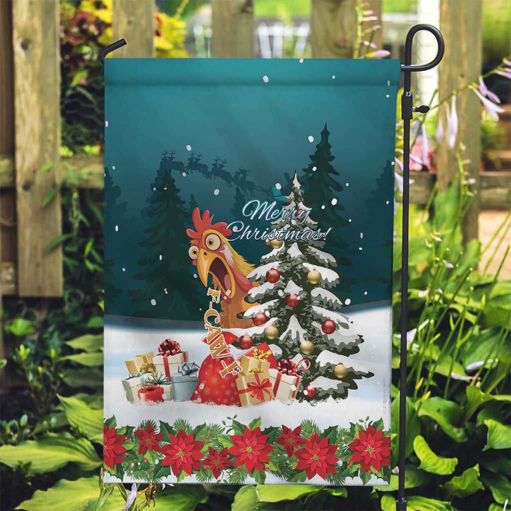 F Caw F Chicken Garden Flag Funny Christmas - Wonder Print Shop