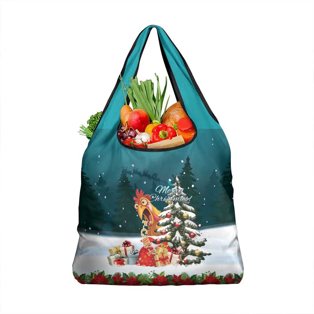 F Caw F Chicken Grocery Bag Funny Christmas - Wonder Print Shop