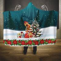F Caw F Chicken Hooded Blanket Funny Christmas - Wonder Print Shop