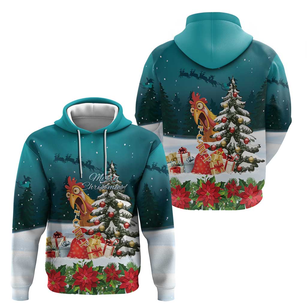 F Caw F Chicken Hoodie Funny Christmas - Wonder Print Shop