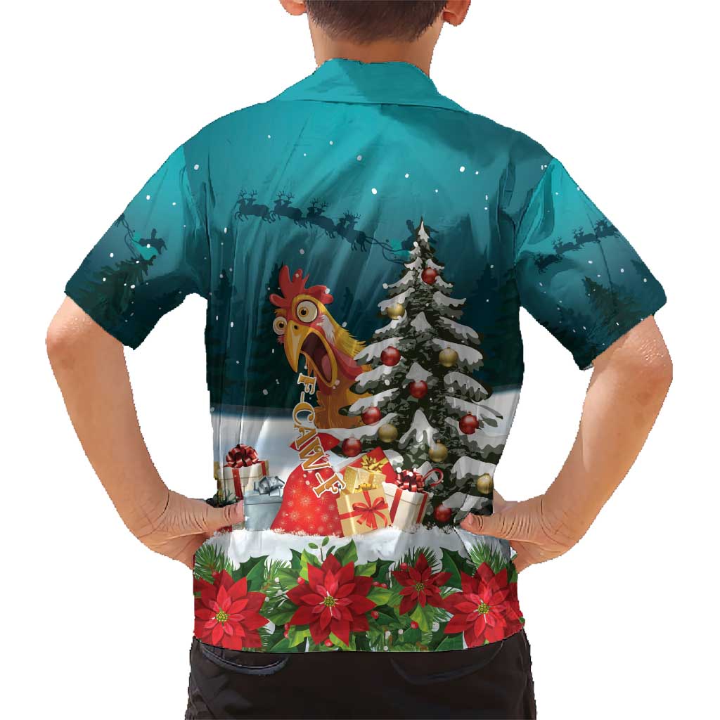 F Caw F Chicken Kid Hawaiian Shirt Funny Christmas - Wonder Print Shop