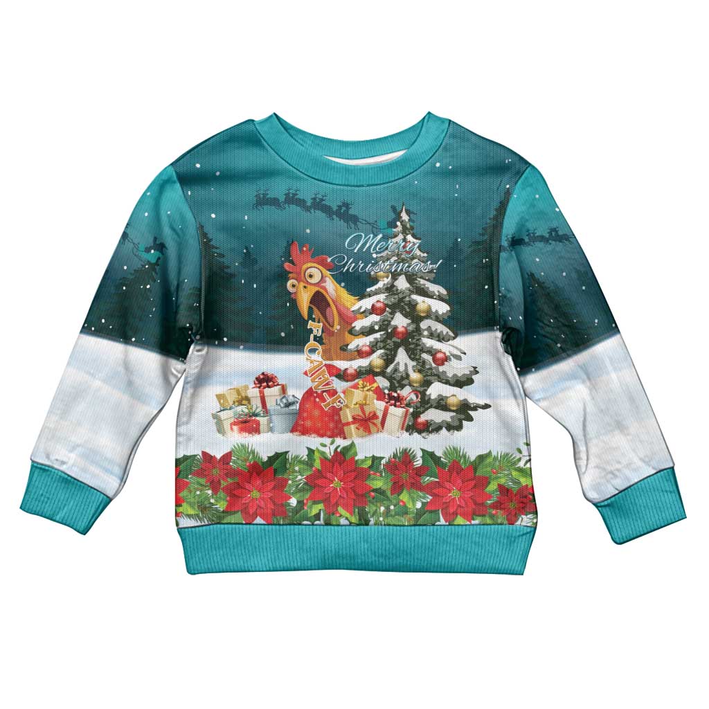 F Caw F Chicken Kid Ugly Christmas Sweater Funny Christmas - Wonder Print Shop