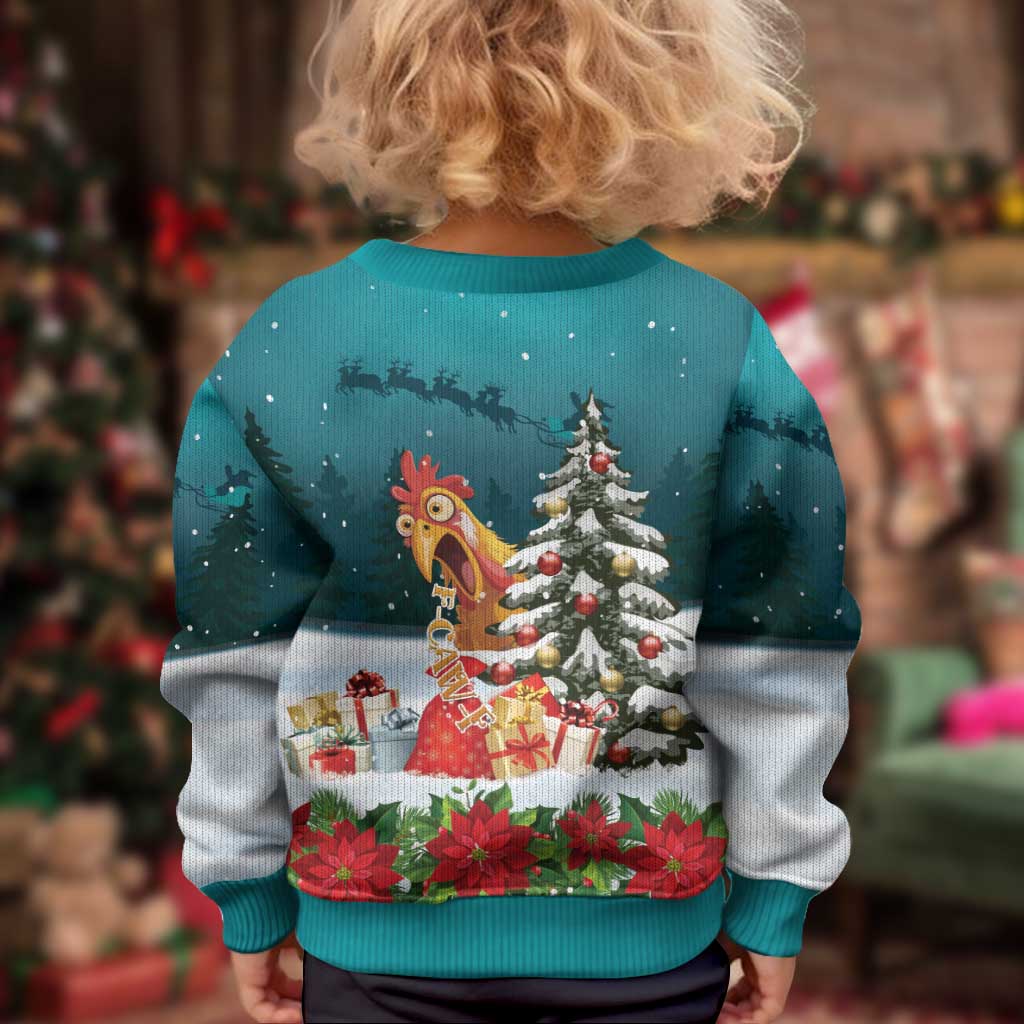 F Caw F Chicken Kid Ugly Christmas Sweater Funny Christmas - Wonder Print Shop
