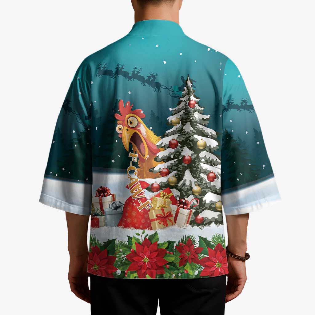 F Caw F Chicken Kimono Funny Christmas - Wonder Print Shop