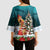 F Caw F Chicken Kimono Sleeve Blouse Funny Christmas - Wonder Print Shop