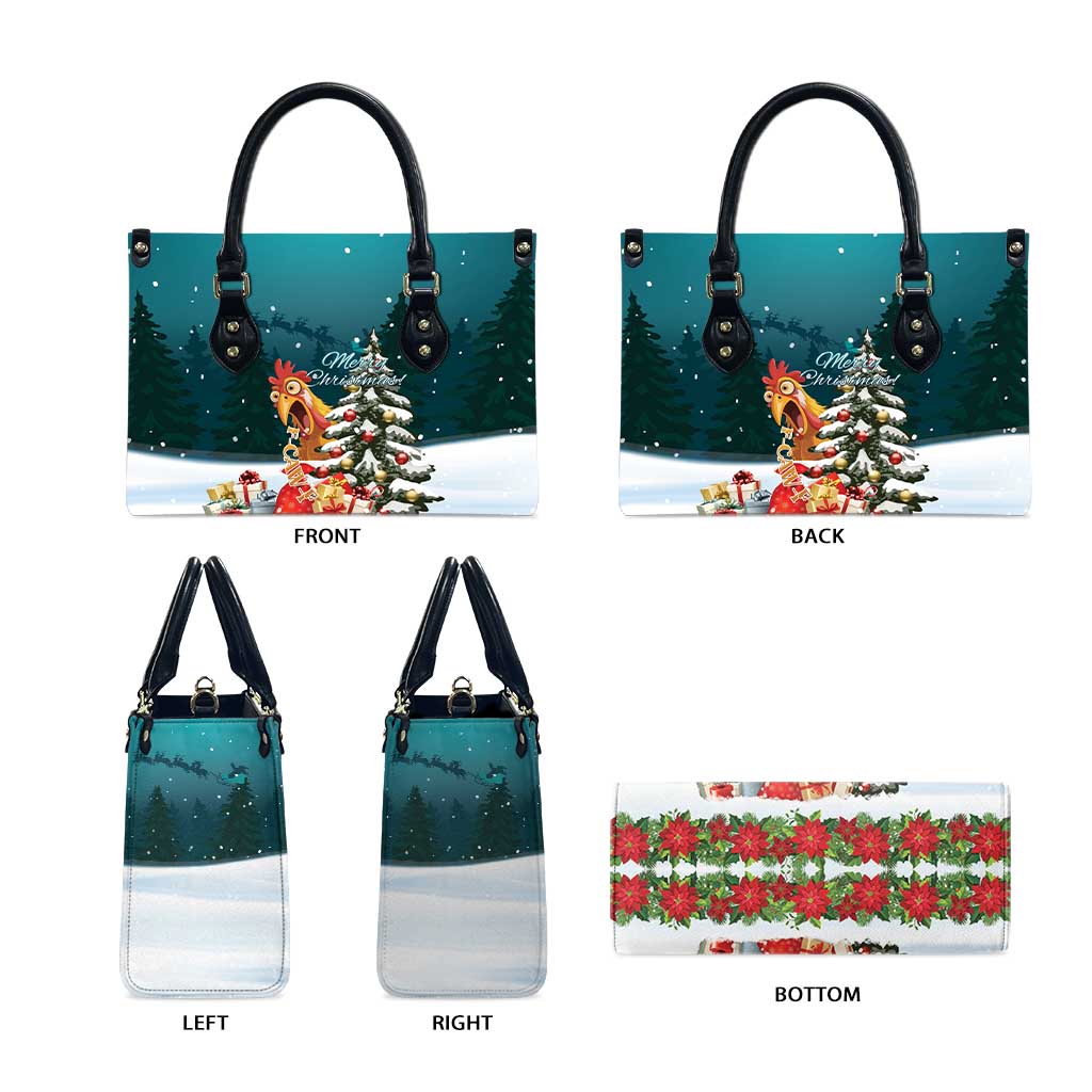 F Caw F Chicken Leather Bag Funny Christmas - Wonder Print Shop