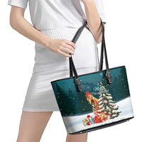F Caw F Chicken Leather Tote Bag Funny Christmas - Wonder Print Shop