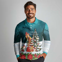F Caw F Chicken Long Sleeve Polo Shirt Funny Christmas - Wonder Print Shop