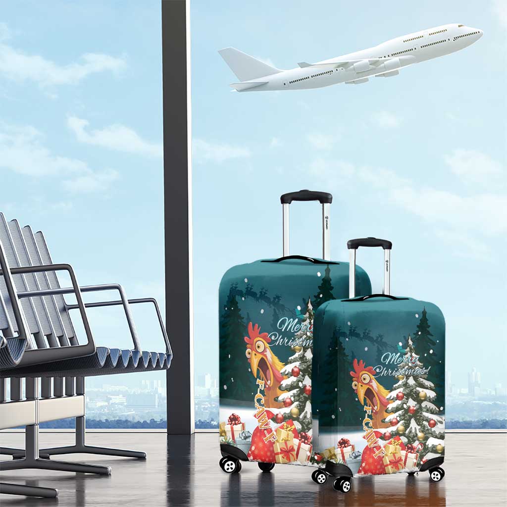 F Caw F Chicken Luggage Cover Funny Christmas - Wonder Print Shop