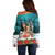 F Caw F Chicken Off Shoulder Sweater Funny Christmas - Wonder Print Shop