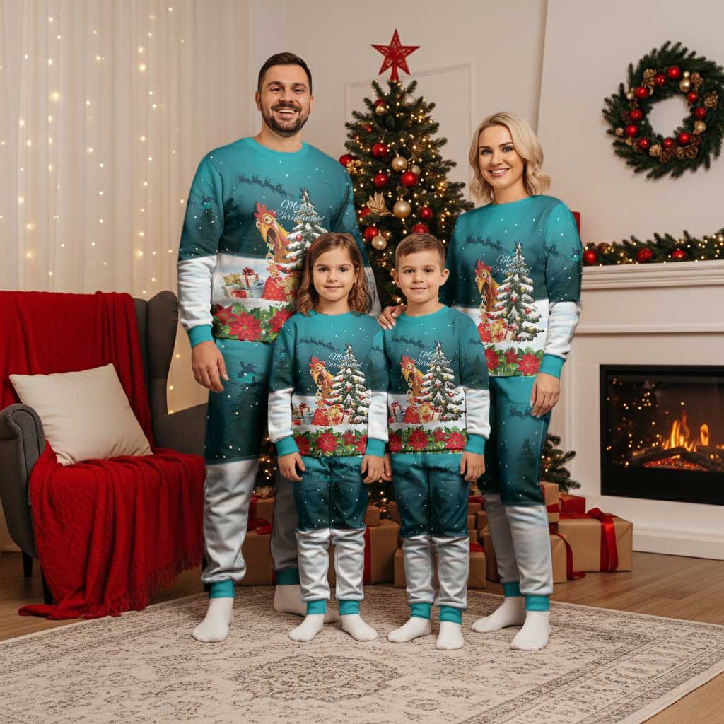 F Caw F Chicken Christmas Pajama Set Funny Christmas - Wonder Print Shop