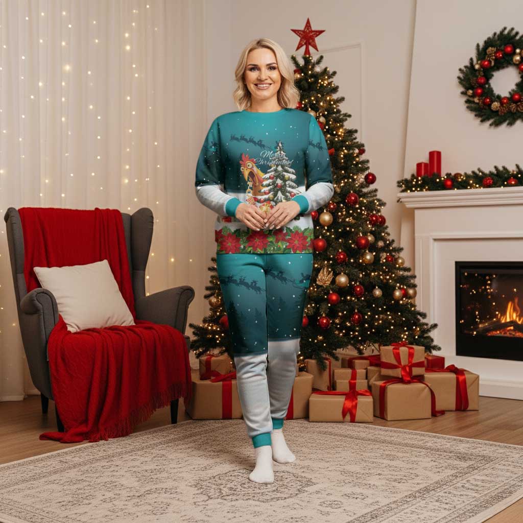 F Caw F Chicken Christmas Pajama Set Funny Christmas - Wonder Print Shop