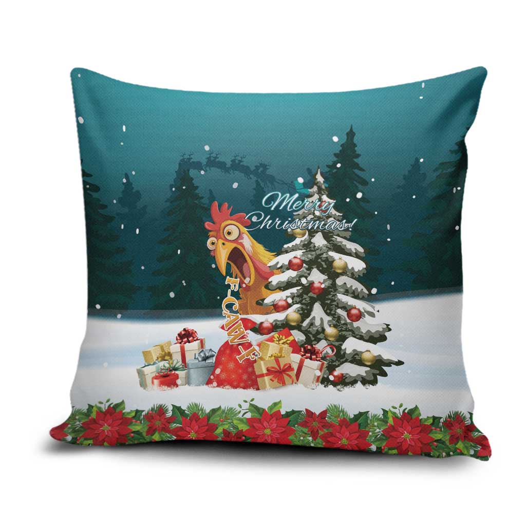 F Caw F Chicken Pillow Cover Funny Christmas - Wonder Print Shop