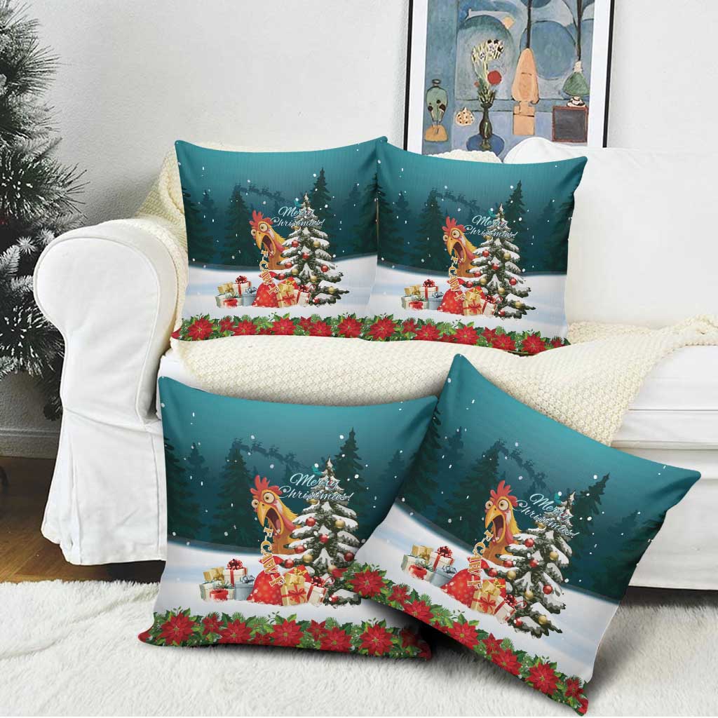 F Caw F Chicken Pillow Cover Funny Christmas - Wonder Print Shop
