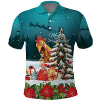 F Caw F Chicken Polo Shirt Funny Christmas - Wonder Print Shop